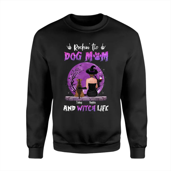 Rockin' The Dog Mom & Witch Life - Personalized T-Shirt - Halloween TS - TT3873