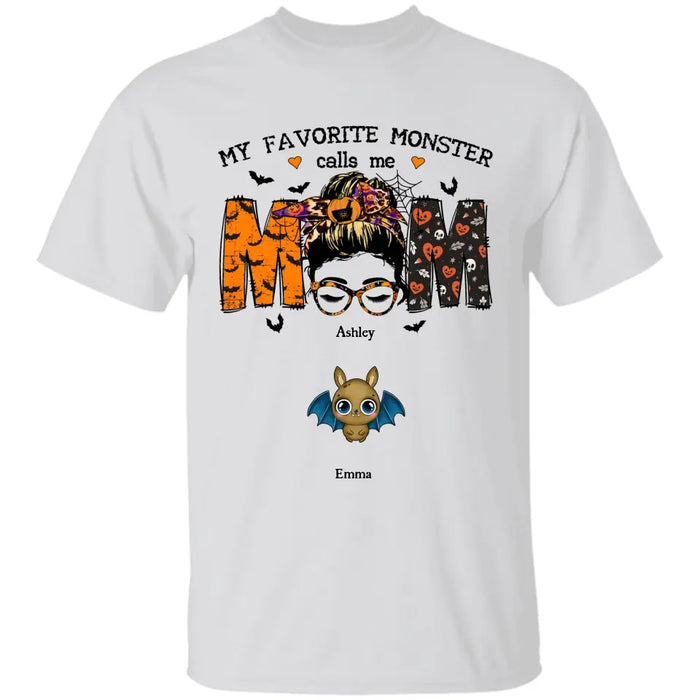 My Favorite Monster Calls Me Mom - Personalized T-Shirt - Happy Halloween TS-TT3886