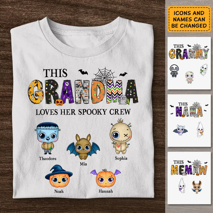 This Grandma Loves Her Spooky Crew - Personalized T-Shirt - Happy Halloween TS-TT3888