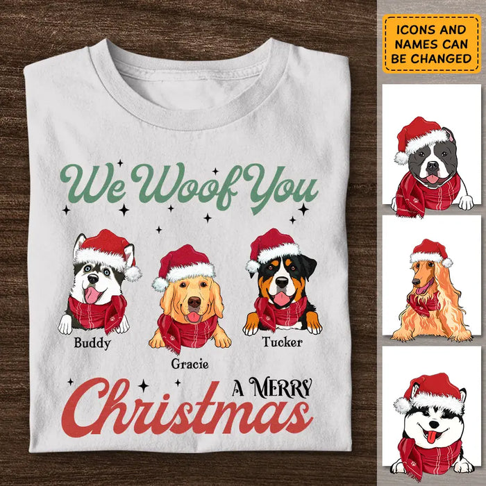 We Woof You a Merry Christmas   - Personalized T-Shirt - Gift For Dog Lovers TS- PT3875