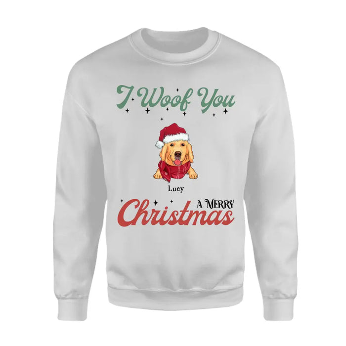 We Woof You a Merry Christmas   - Personalized T-Shirt - Gift For Dog Lovers TS- PT3875