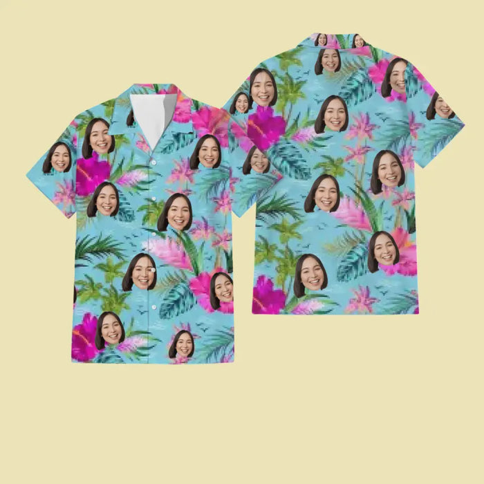 Hawaiian Shirt With Face - Personalized T-Shirt - Family Shirt TS - PT3942