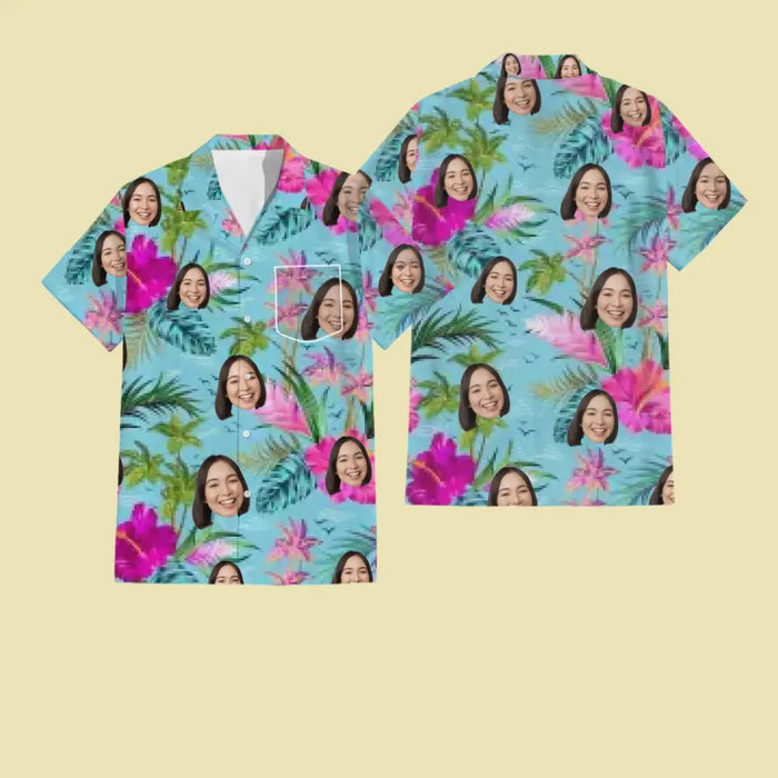 Hawaiian Shirt With Face - Personalized T-Shirt - Family Shirt TS - PT3942