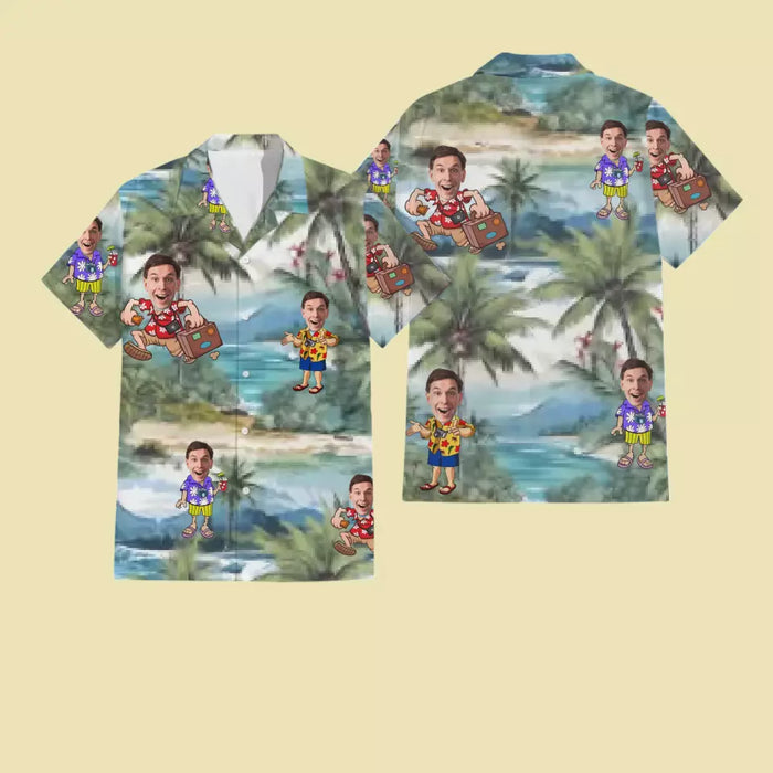 Hawaiian Shirt With Face - Personalized T-Shirt - Family Shirt TS - PT3947