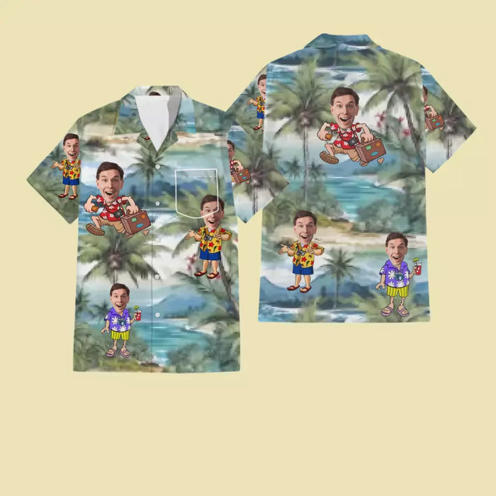 Hawaiian Shirt With Face - Personalized T-Shirt - Family Shirt TS - PT3947