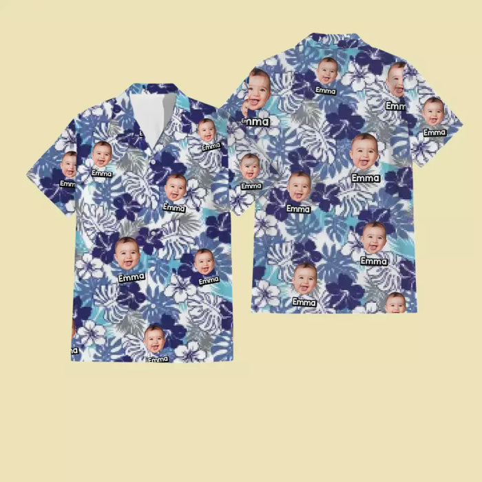 Hawaiian Shirt With Face - Personalized T-Shirt - Family Shirt TS - PT3944