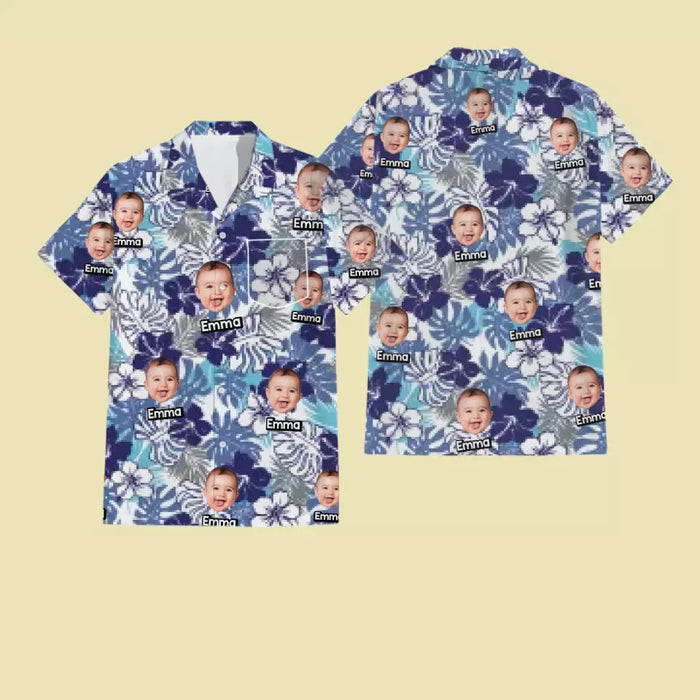 Hawaiian Shirt With Face - Personalized T-Shirt - Family Shirt TS - PT3944