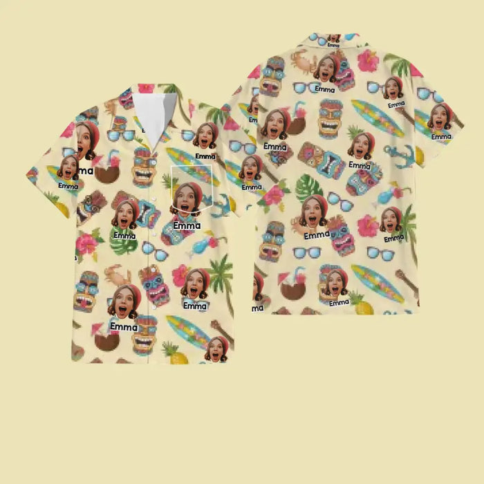 Hawaiian Shirt With Face - Personalized T-Shirt - Family Shirt TS - TT3954