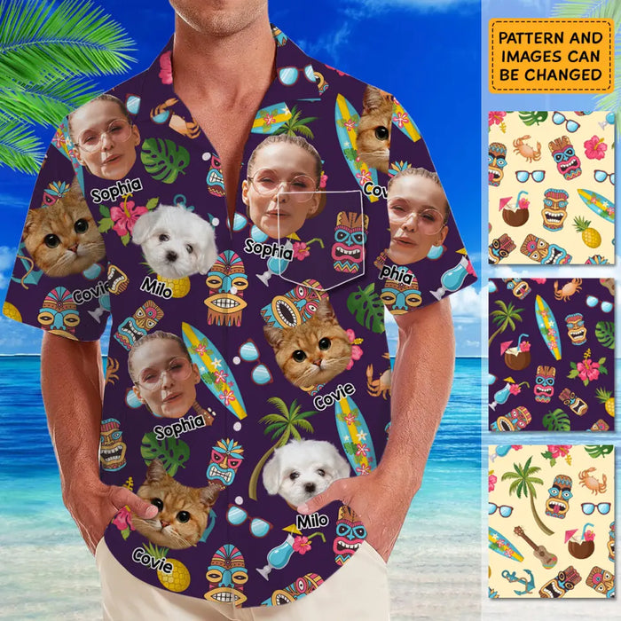 Hawaiian Shirt With Face - Personalized T-Shirt - Family Shirt TS - TT3954