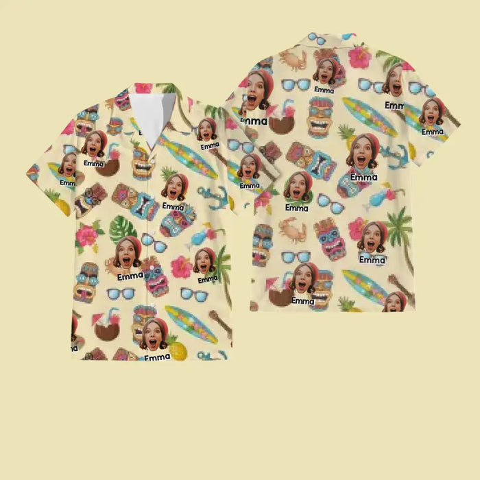 Hawaiian Shirt With Face - Personalized T-Shirt - Family Shirt TS - TT3954