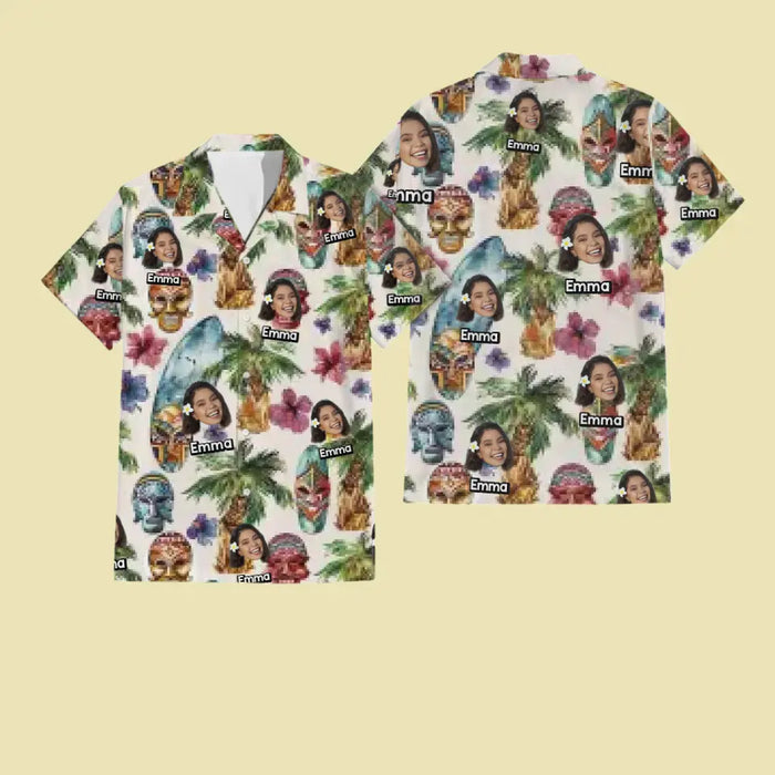 Hawaiian Shirt With Face - Personalized T-Shirt - Family Shirt TS - TT3952