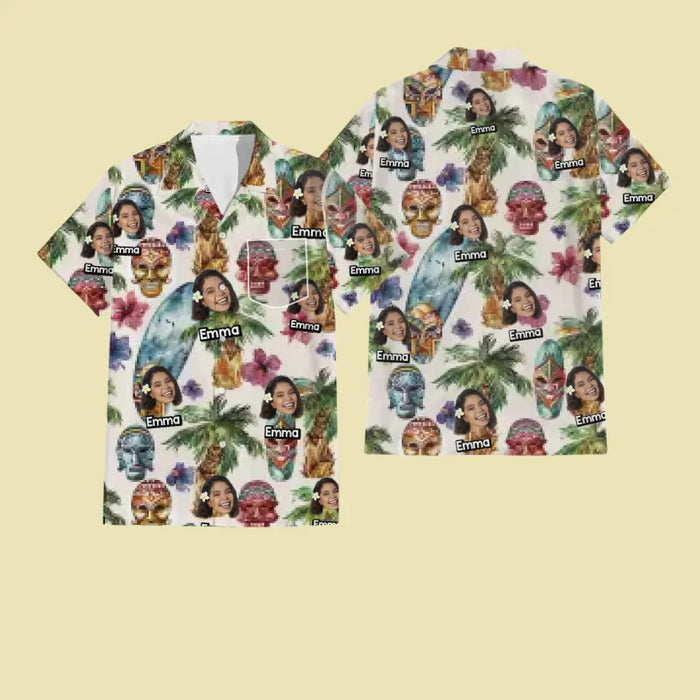 Hawaiian Shirt With Face - Personalized T-Shirt - Family Shirt TS - TT3952