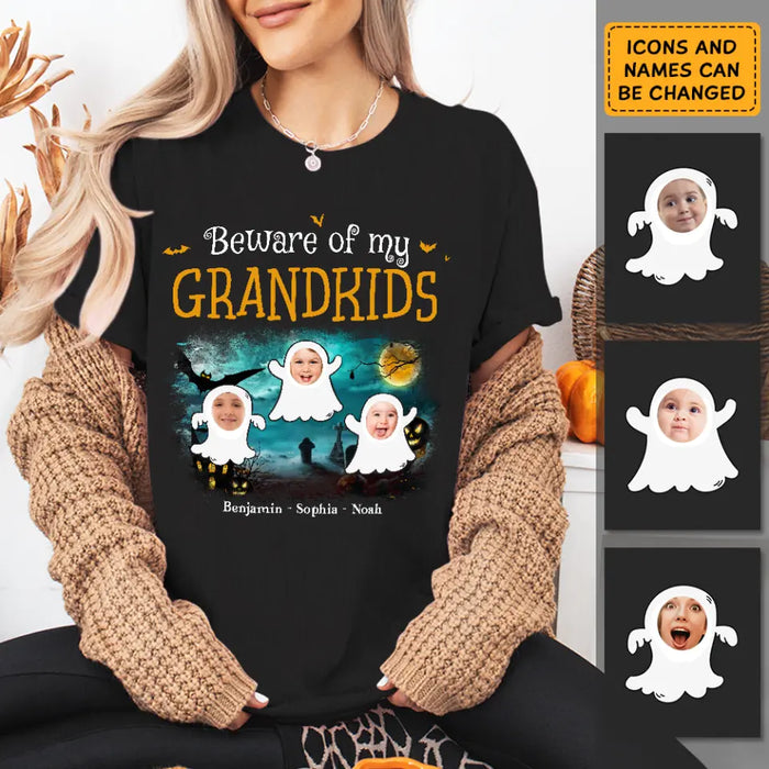 Beware of My GrandKids - Personalized T-Shirt - Happy Halloween TS-TT3891