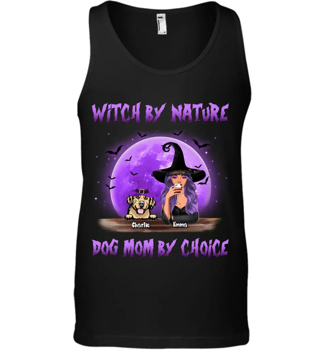 Witch By Nature But Dog Mom By Choice - Personalized T-Shirt TS-PT3355