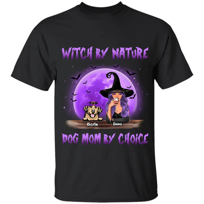 Witch By Nature But Dog Mom By Choice - Personalized T-Shirt TS-PT3355