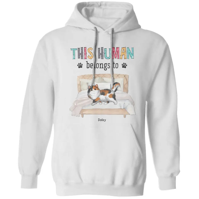 This Human Belongs To Cats - Personalized T-Shirt - Cat Lovers TS - TT3899