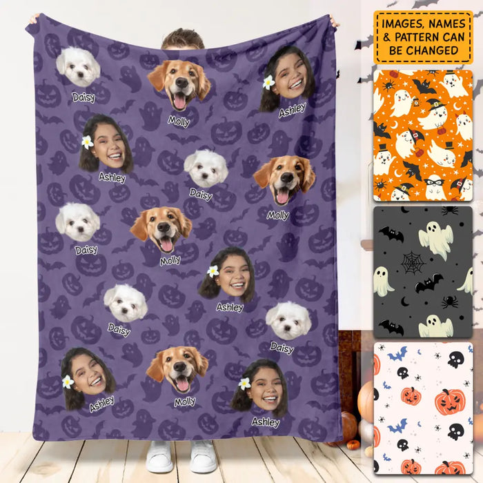 Custom Halloween Blanket - Personalized Blanket - Halloween B - PT3964