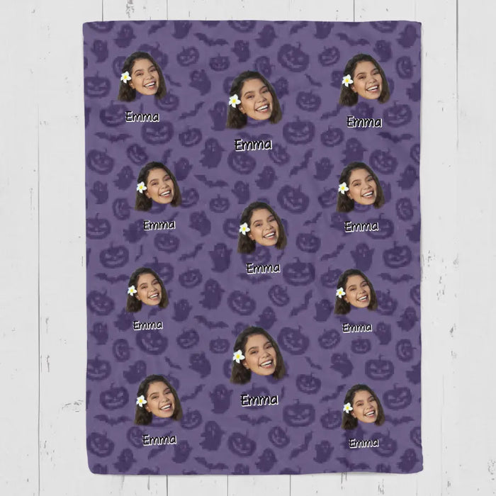 Custom Halloween Blanket - Personalized Blanket - Halloween B - PT3964