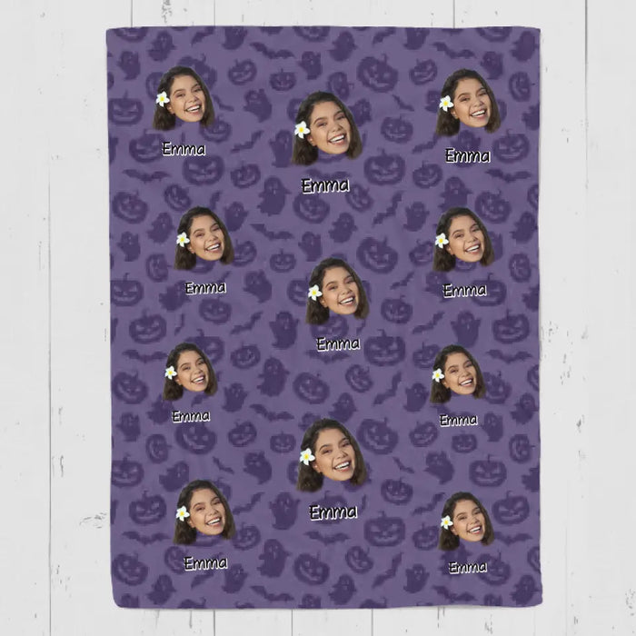 Custom Halloween Blanket - Personalized Blanket - Halloween B - PT3964