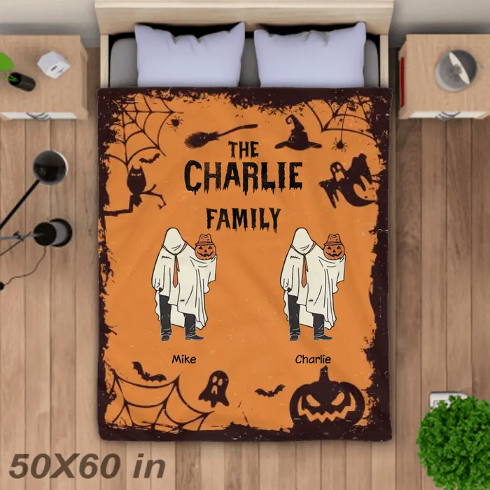 Customized Ghost Personalized Blanket- Halloween B - PT3965