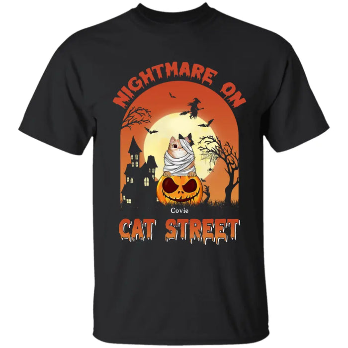 Nightmare On Cat Street - Personalized T-Shirt - Halloween TS - PT3881