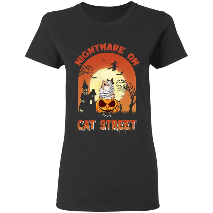 Nightmare On Cat Street - Personalized T-Shirt - Halloween TS - PT3881