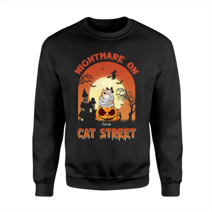 Nightmare On Cat Street - Personalized T-Shirt - Halloween TS - PT3881