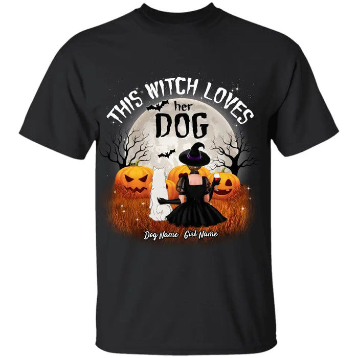 This Witch Loves Her Dog Personalized T-shirt TS-NB1913