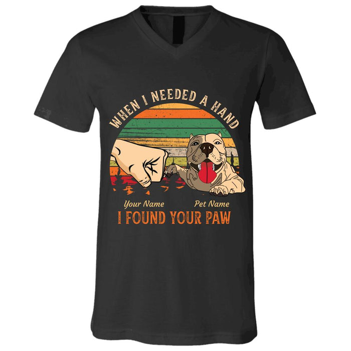 "When I needed a hand I found a paw" dog personalized T-Shirt
