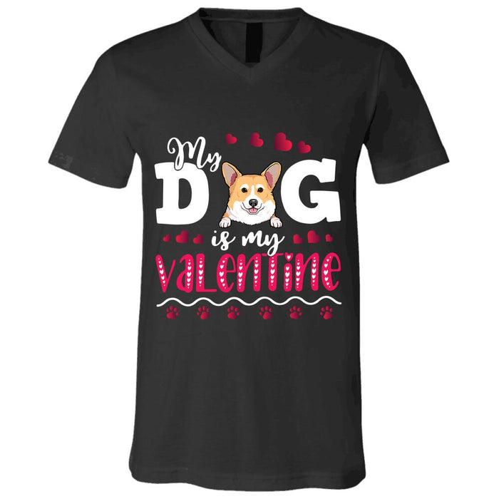 "My Dog is My Valentine" dog personalized T-Shirt