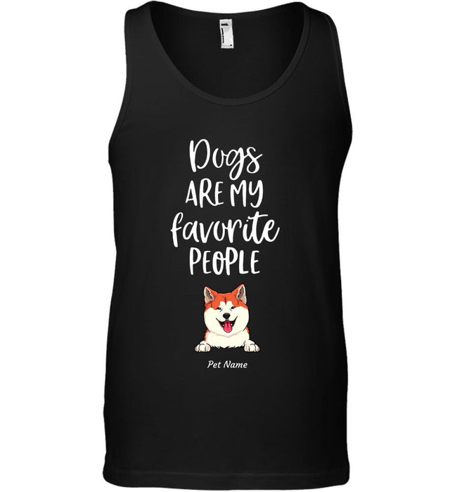 "Dog Are My Favorite People" dog personalized T-Shirt