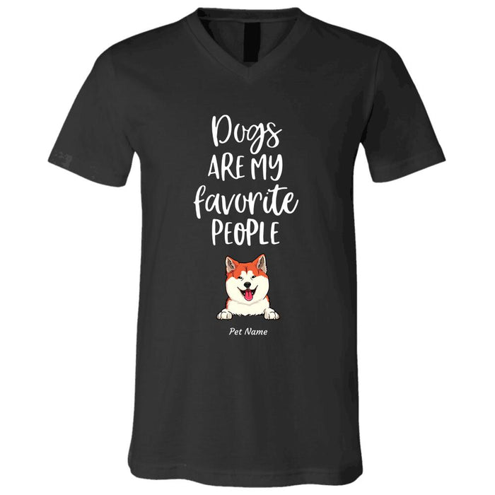 "Dog Are My Favorite People" dog personalized T-Shirt