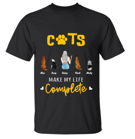 Dogs/Cats make my life complete Personalized pet T-Shirt