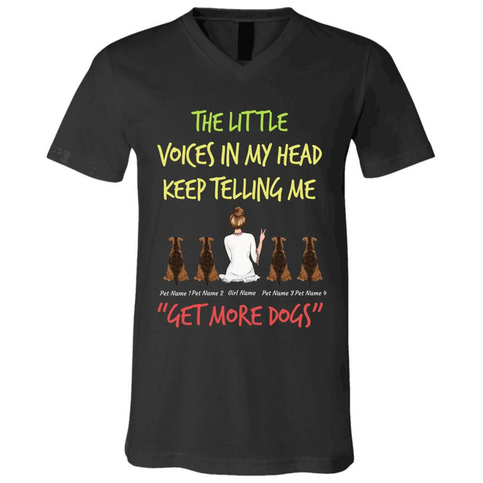 "Little Voice In My Head" girl and dog personalized T-Shirt