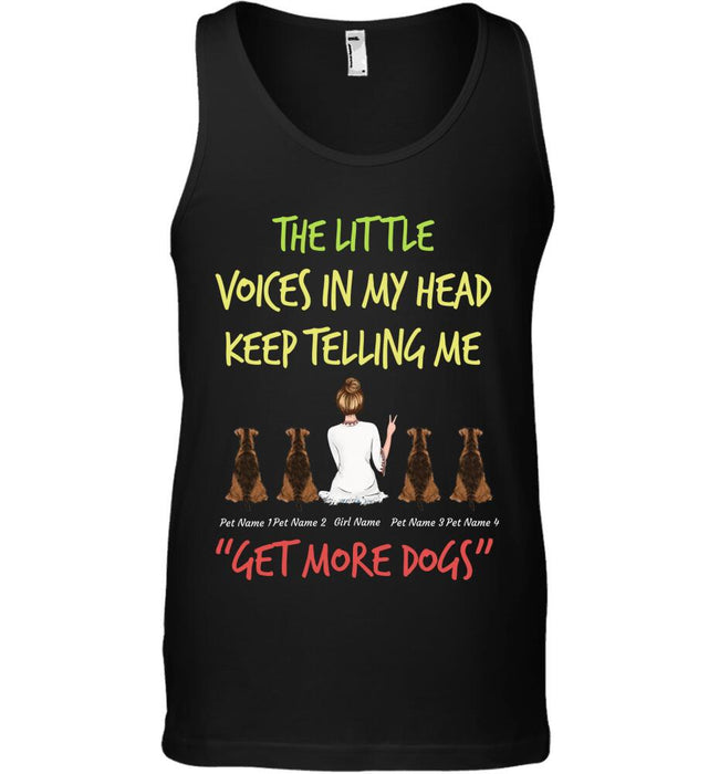 "Little Voice In My Head" girl and dog personalized T-Shirt