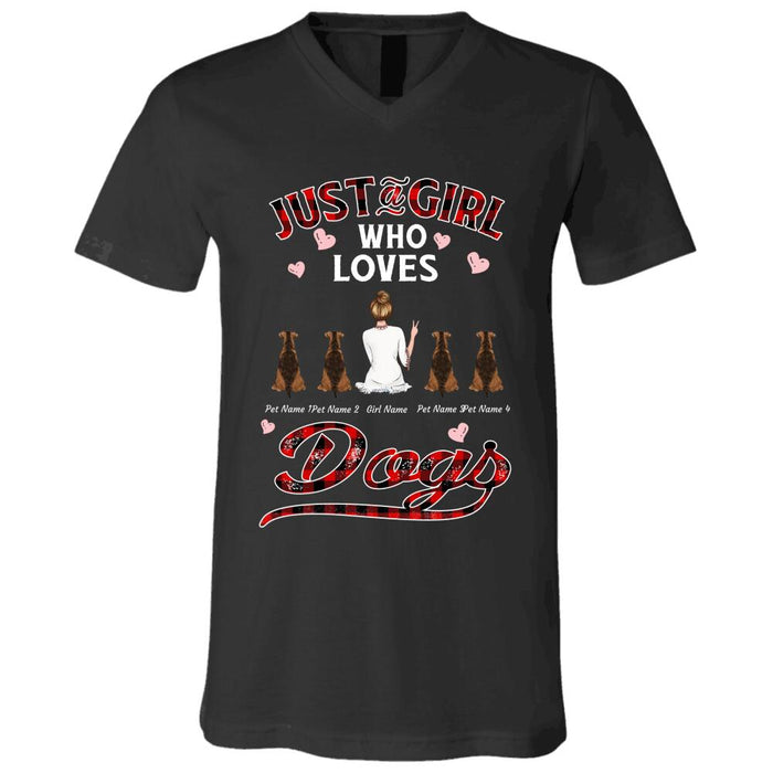 "Just a girl loves dogs" personalized T-Shirt