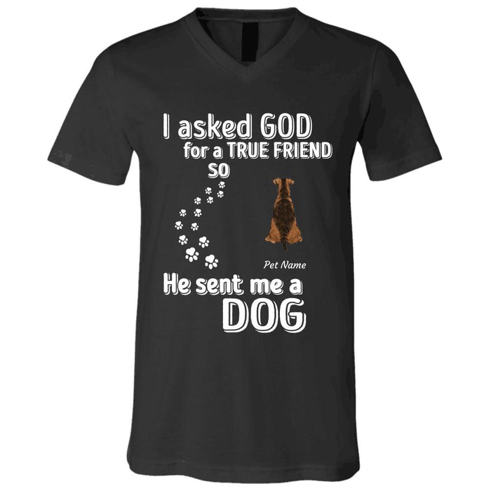 "God Sent Me A Dog" dog personalized T-Shirt