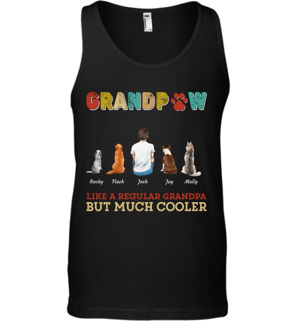 "GrandPaw like regular Ganndpa but much cooler" man and dog personalized T-Shirt