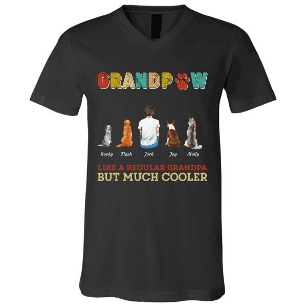 "GrandPaw like regular Ganndpa but much cooler" man and dog personalized T-Shirt