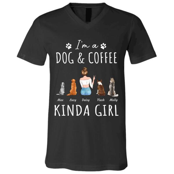 I'm a Dog/Cat & Coffee kinda girl personalized Pet T-Shirt
