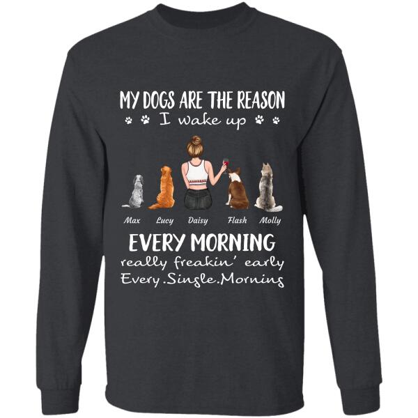 My Dogs/Cats are the reason i wake up every morning personalized Pet T-shirt