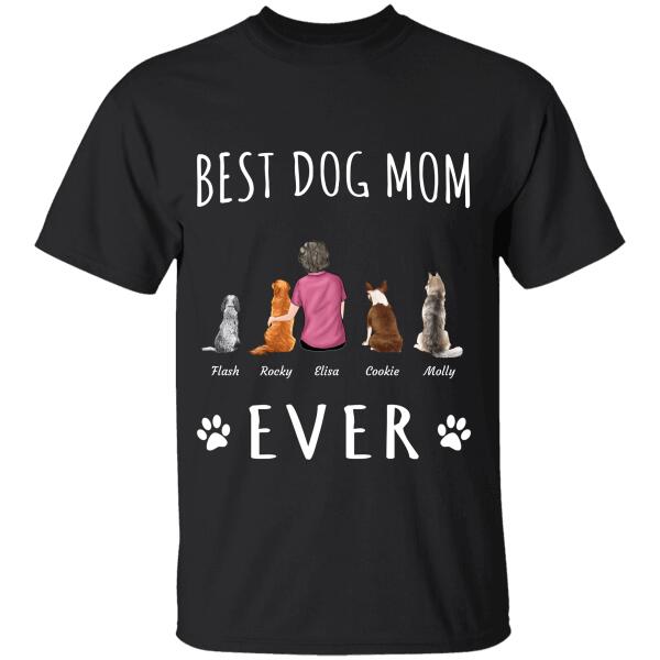 "Best Cat/Dog/Fur Mom Ever" mom and dog, cat personalized T-shirt