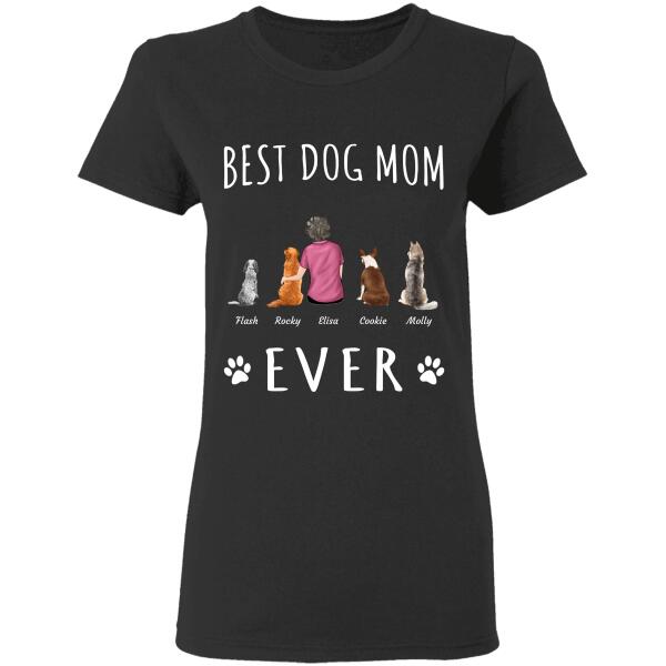 "Best Cat/Dog/Fur Mom Ever" mom and dog, cat personalized T-shirt