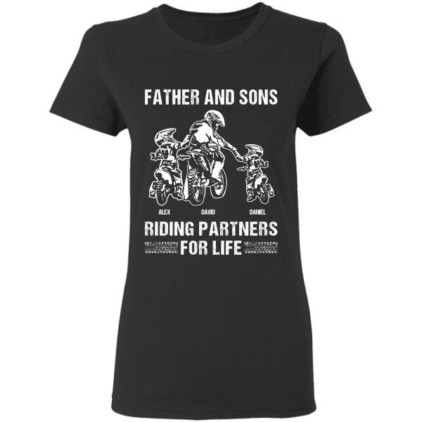 "Riding Partners For Life" Father Son Daughter personalized T-Shirt