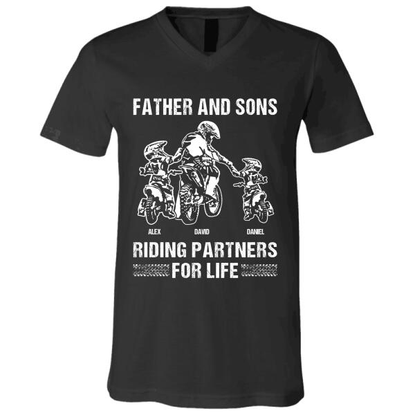 "Riding Partners For Life" Father Son Daughter personalized T-Shirt