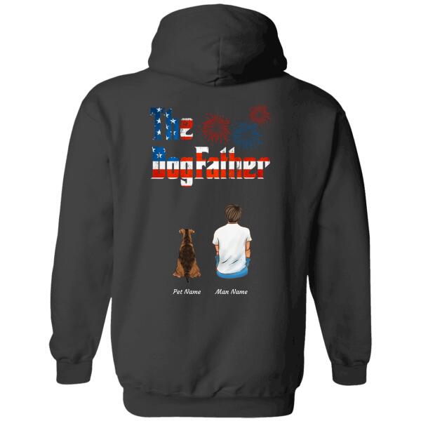 Independent Day "The Dog Father" man, dog personalized Back T-shirt