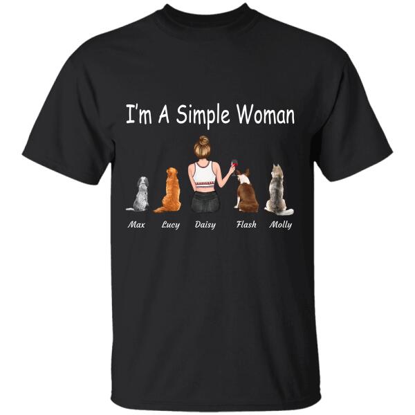 I'm a simple woman personalized Pet T-Shirt