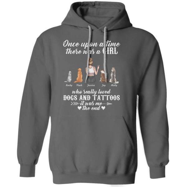 Once Upon A Time A Girl Loved Dogs/Cats And Tattoos personalized Pet T-Shirt