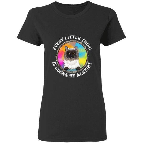 "Every little thing is gonna be alright" dog and cat personalized T-Shirt