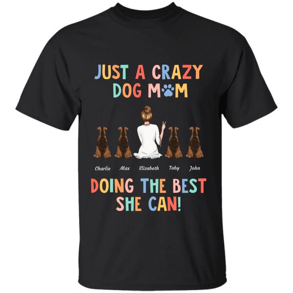 Just a crazy Dog/Cat Mom doing the best she can  personalized Pet T-Shirt